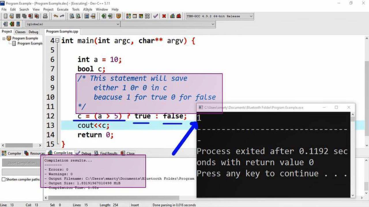 conditional operator use