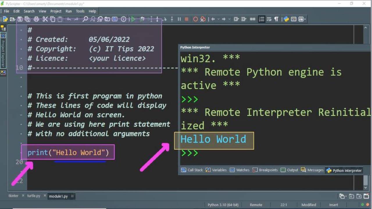 Hello World Example Python Tutorial