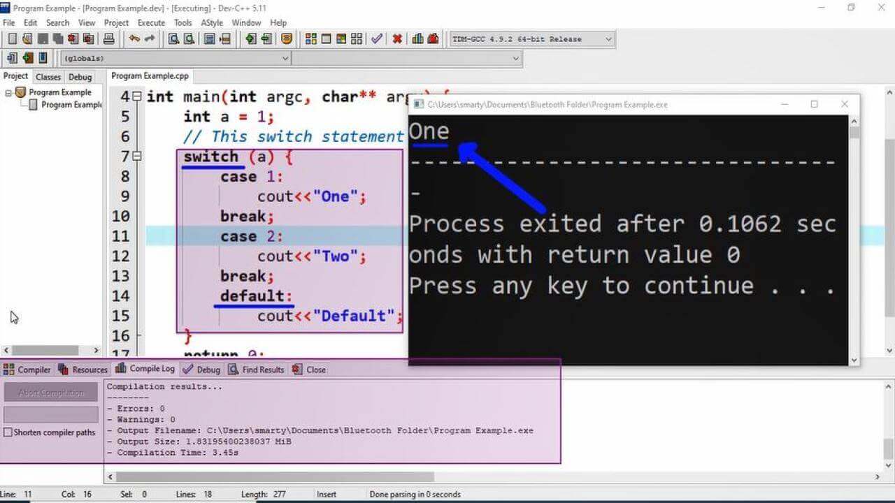 switch statement in C++